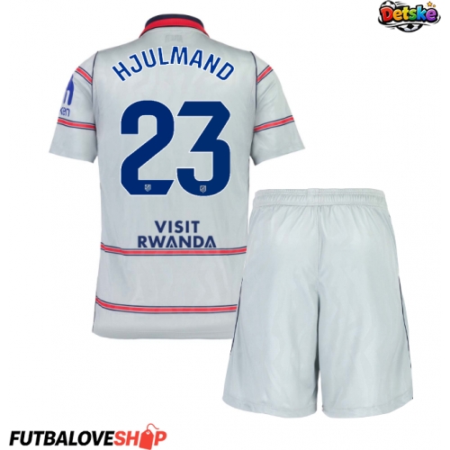 Dres Atletico Madrid Morten Hjulmand #23 Tretina pre deti 2026-27 Krátky Rukáv (+ trenírky)